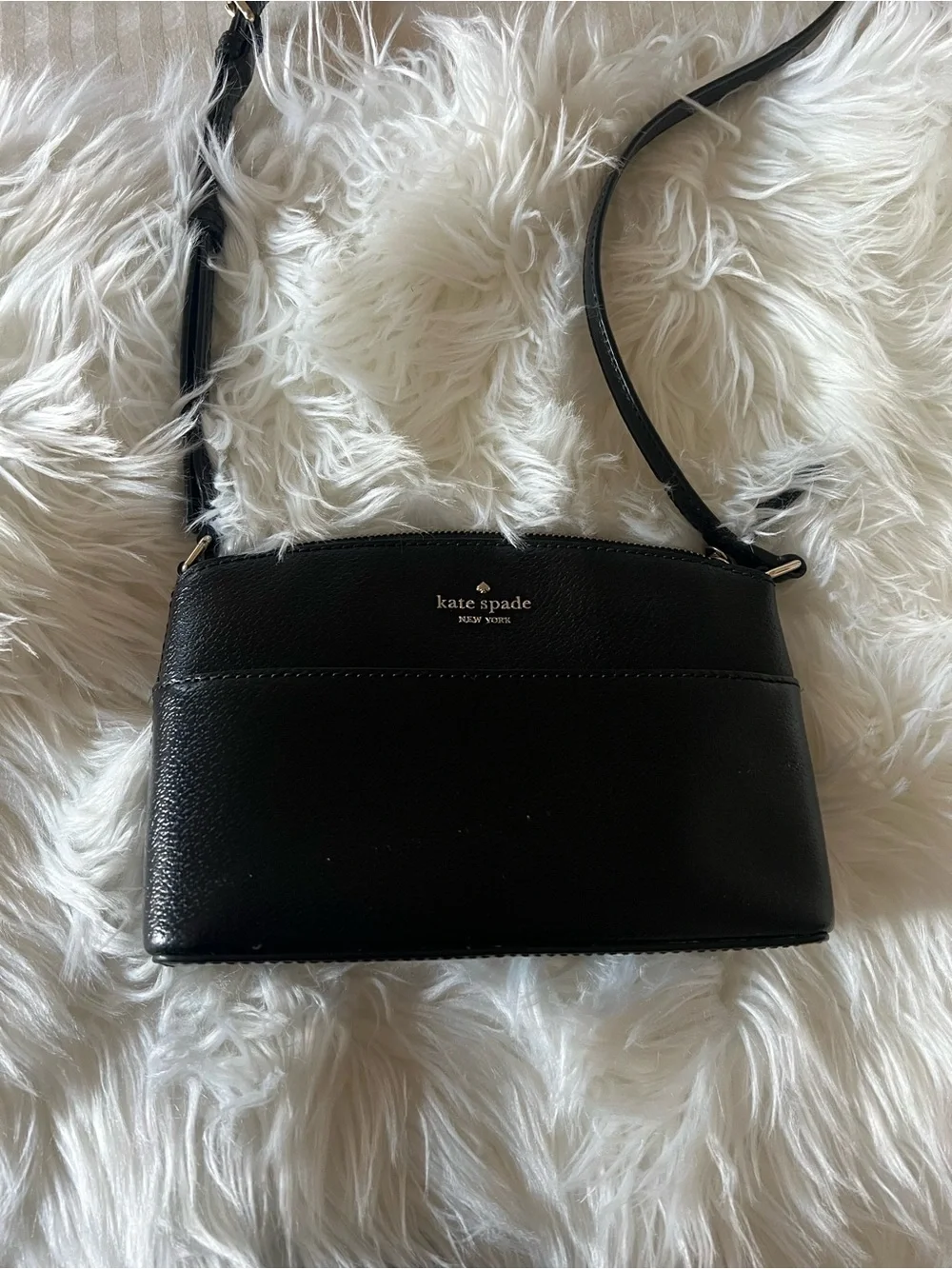 kate spade Black Pebbled Leather Crossbody Bag